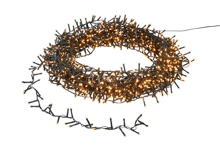 Klyngelys lyskjede 1500 LED m/8 funksjoner